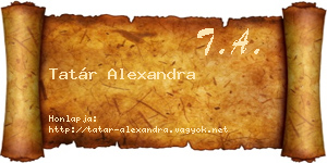 Tatár Alexandra névjegykártya