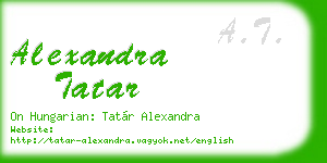 alexandra tatar business card